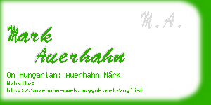mark auerhahn business card